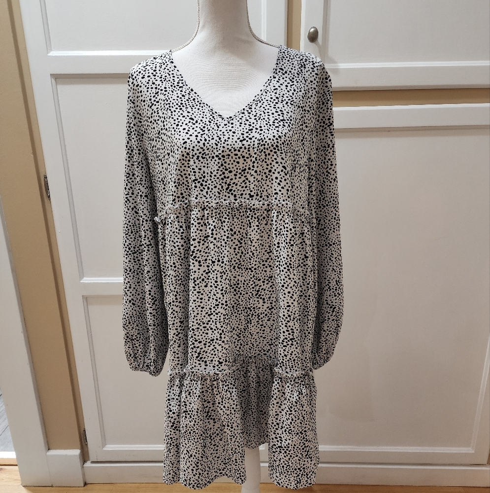 SHEIN Women's Black and White Polka Dot Dress - Picture 4 of 13